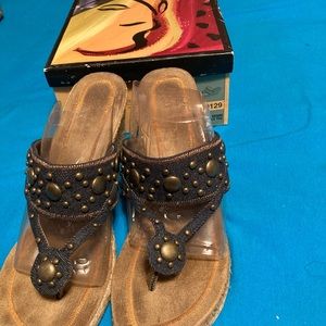 Montego Bay club wedge denim blue sandals